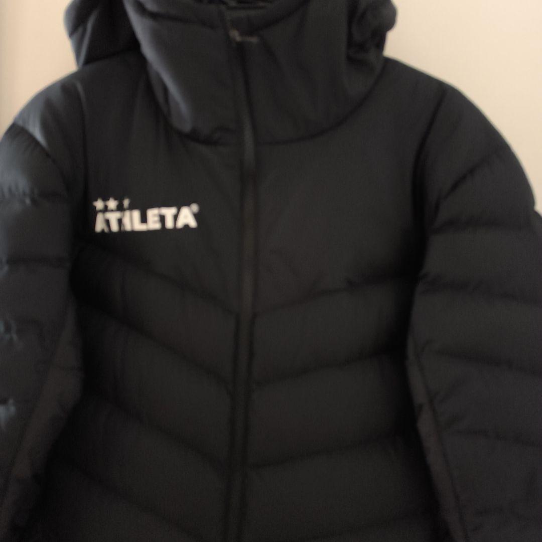 ATHLETA ブラック ベンチコート フード付き