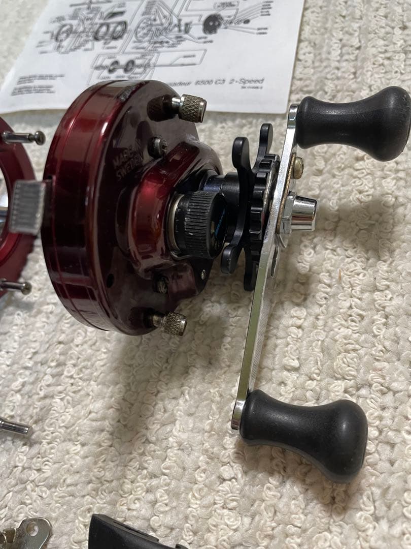 釣り　アブ　リール　部品　アンバサダー　6500 C3 2・Speed91-0