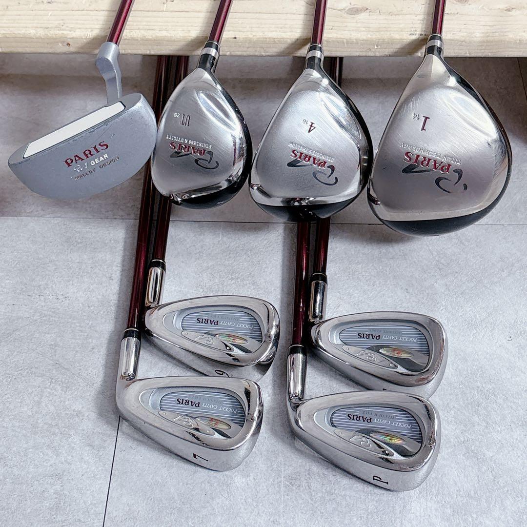 T505 Paris ゴルフクラブ レディース セット 赤 adidas 初心者