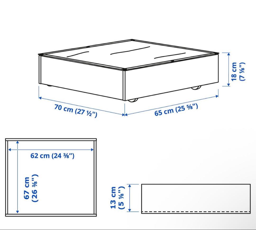 【直接値引あり】IKEA ベッド下収納ケース
