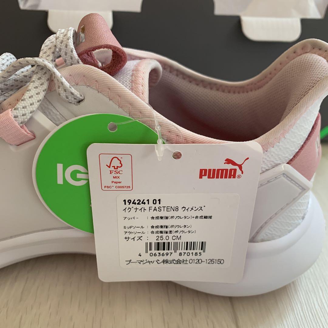 【新品】PUMA ゴルフシューズ　25.0㎝　スパイクレス　レディース