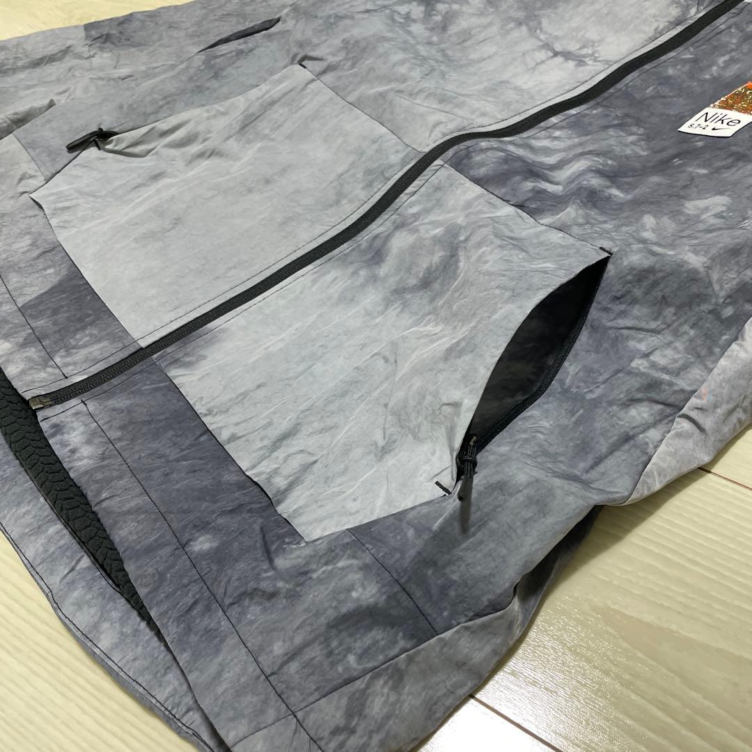 ナイキ　レペル ランニングジャケット フーディー　M　ブラック　グレー
