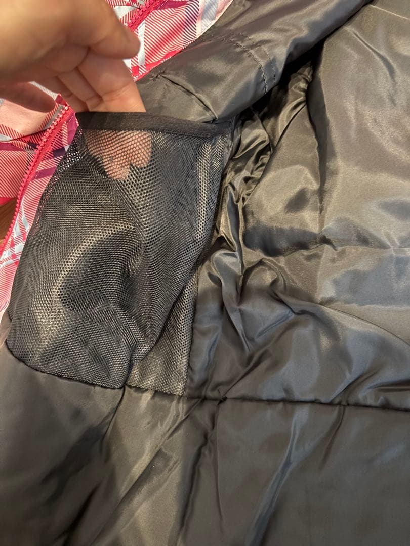 DESCENTE スノーボードウェア 子供用 ピンク系チェック