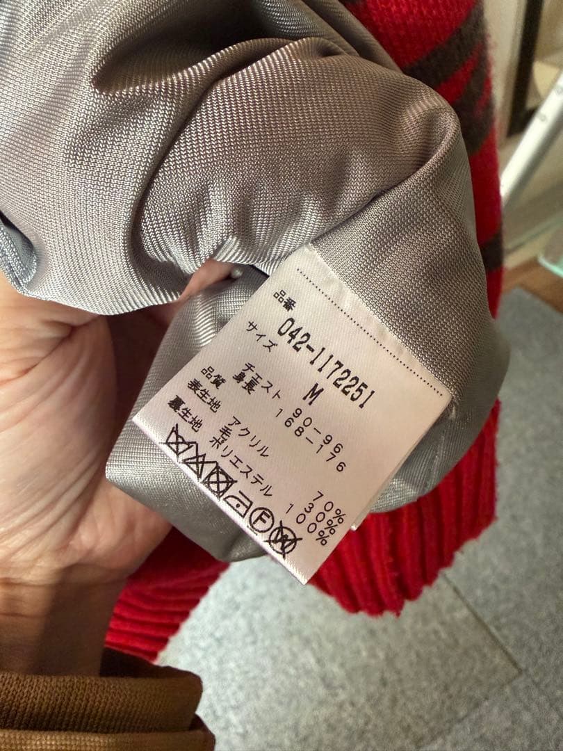ST ANDREWS 赤 セーター ジッパー付き