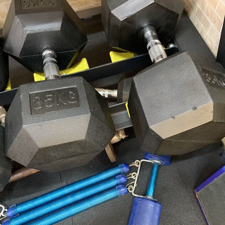 ヘックス  ラバーダンベル　5kg 10kg  各2個
