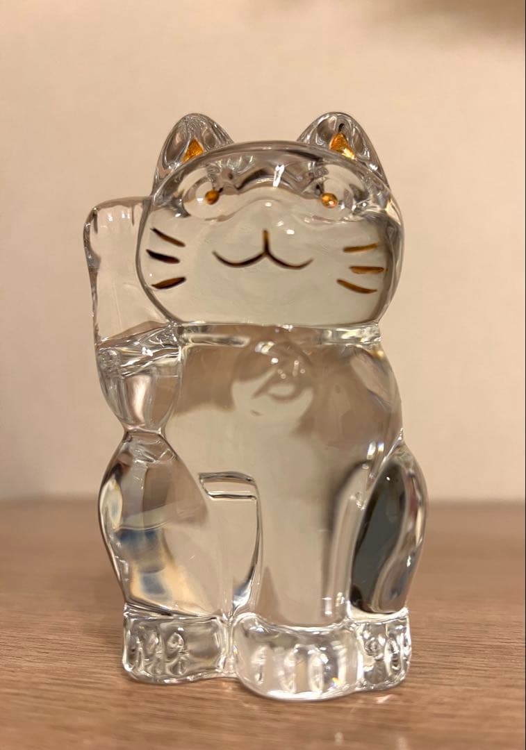 Baccarat バカラ　招き猫　クリスタルガラス　箱付き　まねき猫　未使用