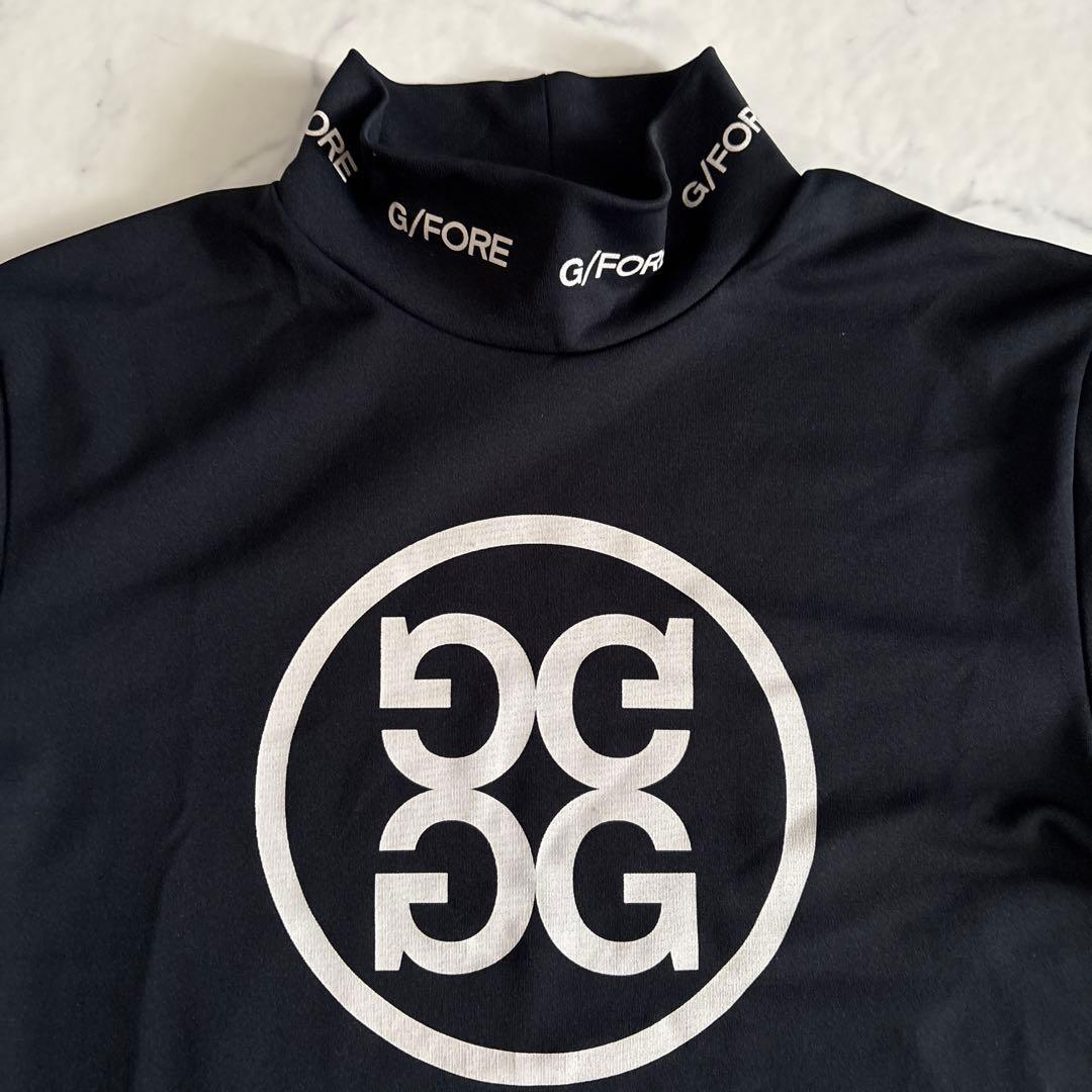 G/FORE ジーフォア ロゴ モックネック半袖Tシャツ ゴルフウェア 美品
