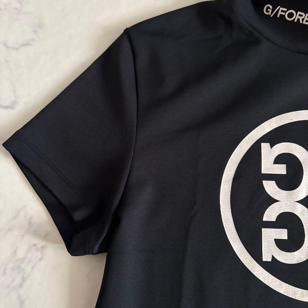 G/FORE ジーフォア ロゴ モックネック半袖Tシャツ ゴルフウェア 美品
