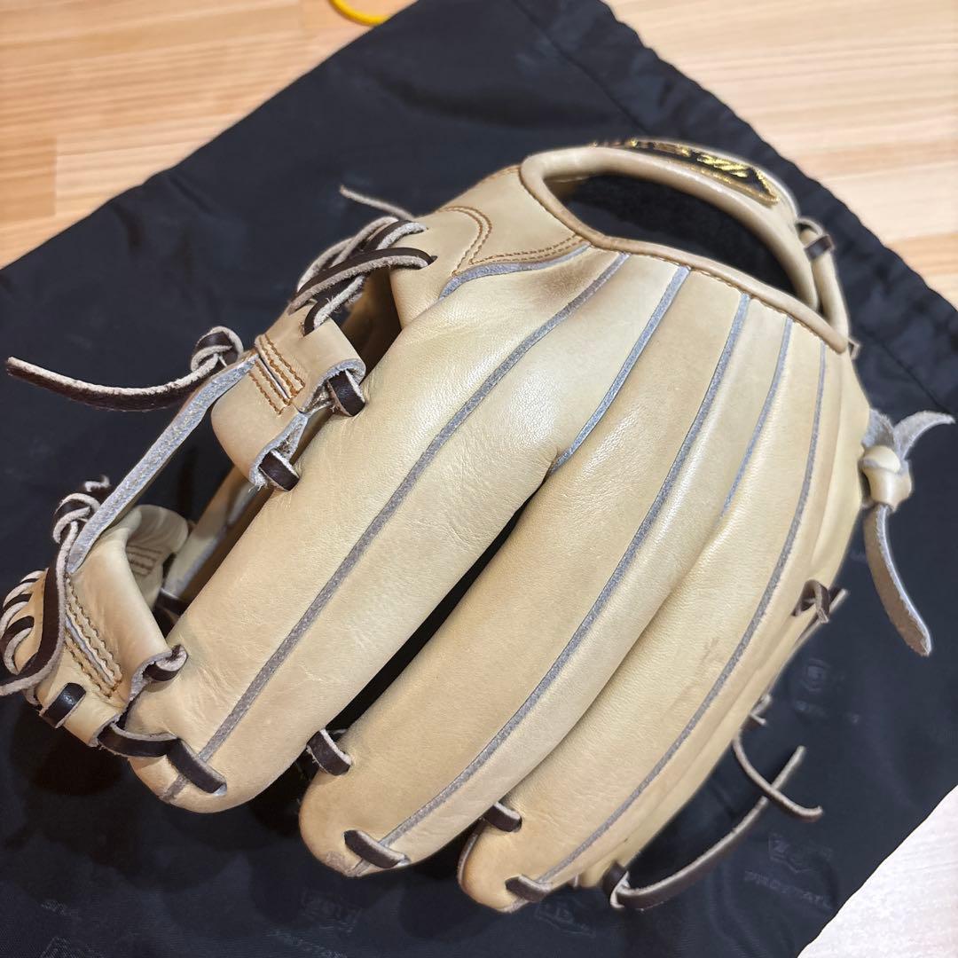 ZETT 軟式グローブ 今宮モデル ベージュ 収納袋付き