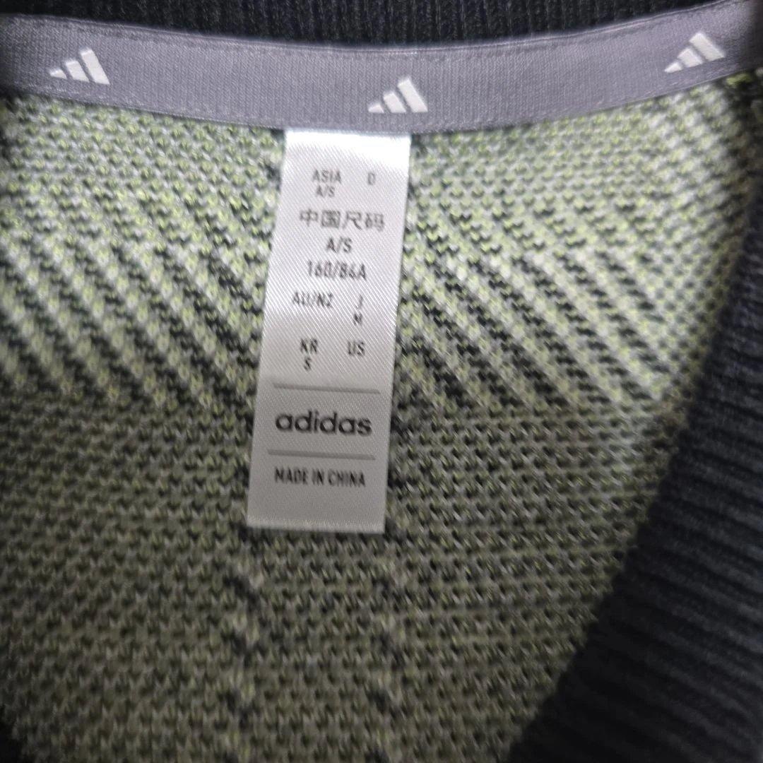 adidas チェック セットアップニットS