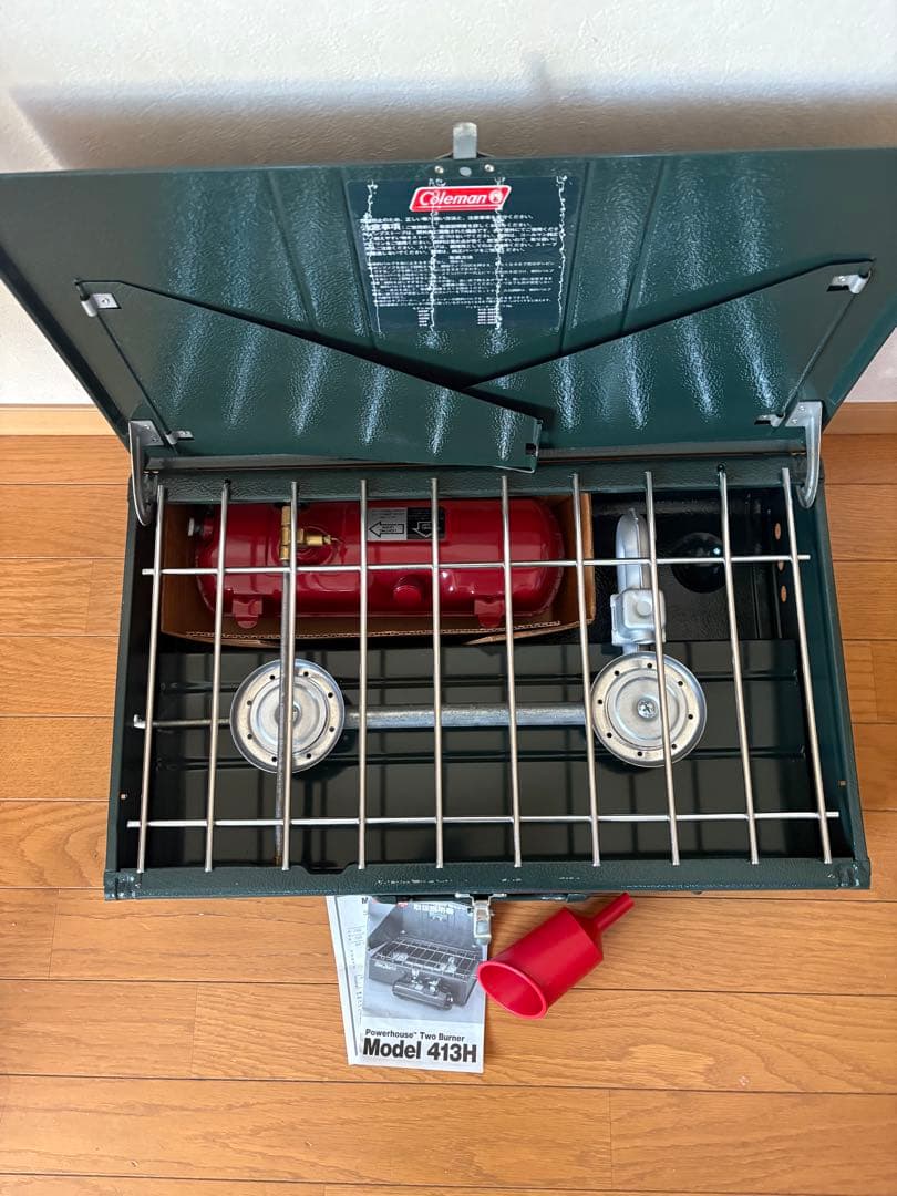 Coleman ツーバーナー413H 未使用品！フューエルファネル付き