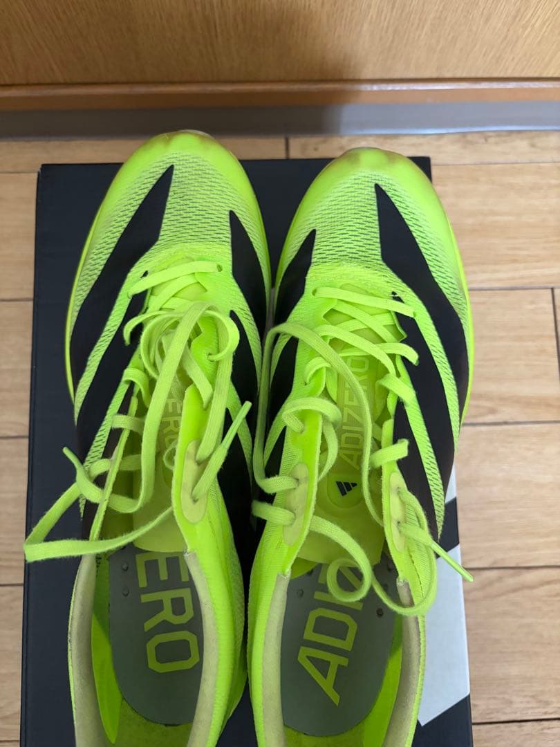 adidas ADIZERO prime sp4 スパイクシューズ 蛍光イエロー