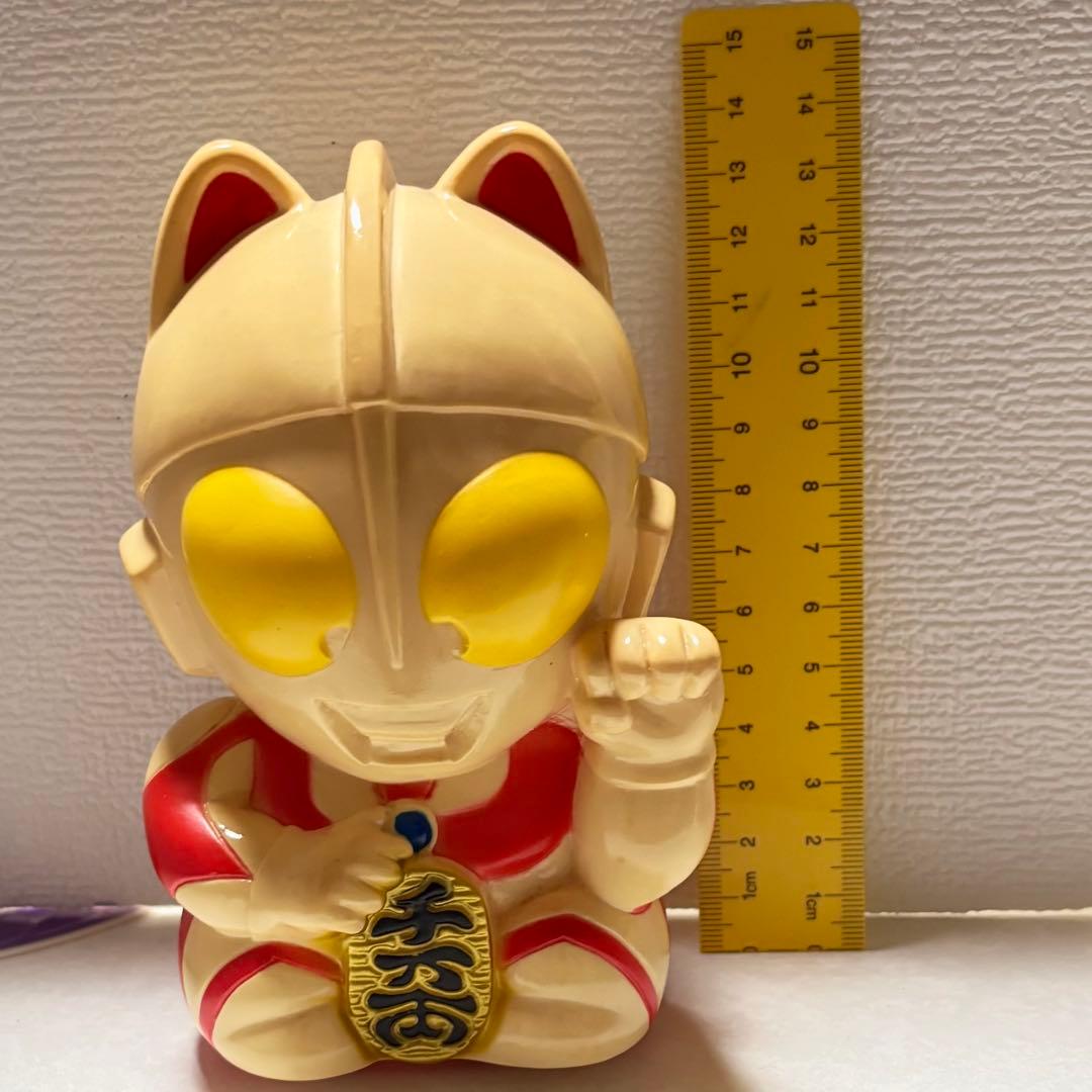 ウルトラマン　招き猫　貯金箱 ソフビ 1996年 円谷プロ 平成レトロ