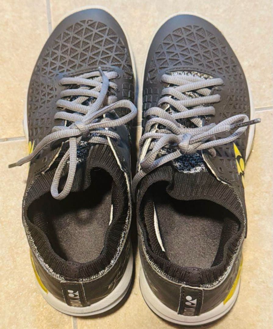 【未使用】【YONEX SHB-03L】バドミントンシューズ グレー/イエロー