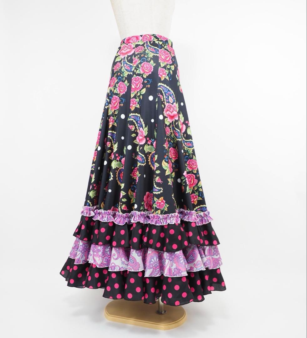 フラメンコ　ファルダ　新品　フラメンコ衣装　レッスンファルダ　Leirena