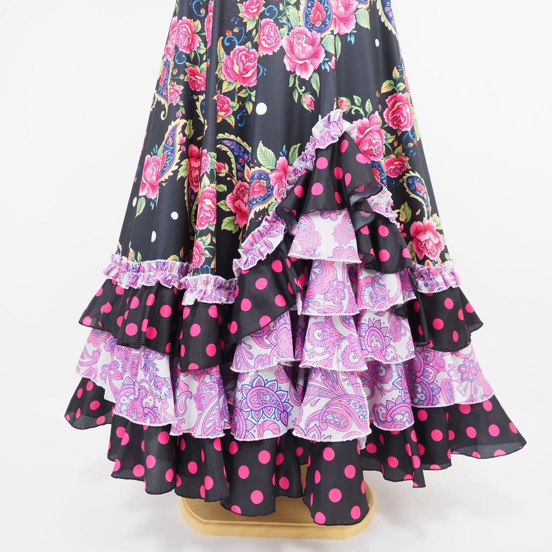 フラメンコ　ファルダ　新品　フラメンコ衣装　レッスンファルダ　Leirena