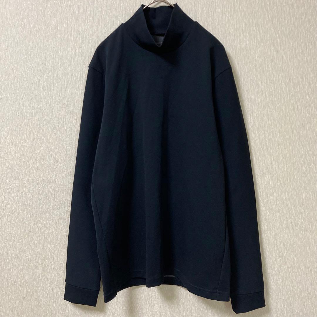 【美品】PGG パーリーゲイツ モックネック 長袖シャツ ロゴ ブラック 4