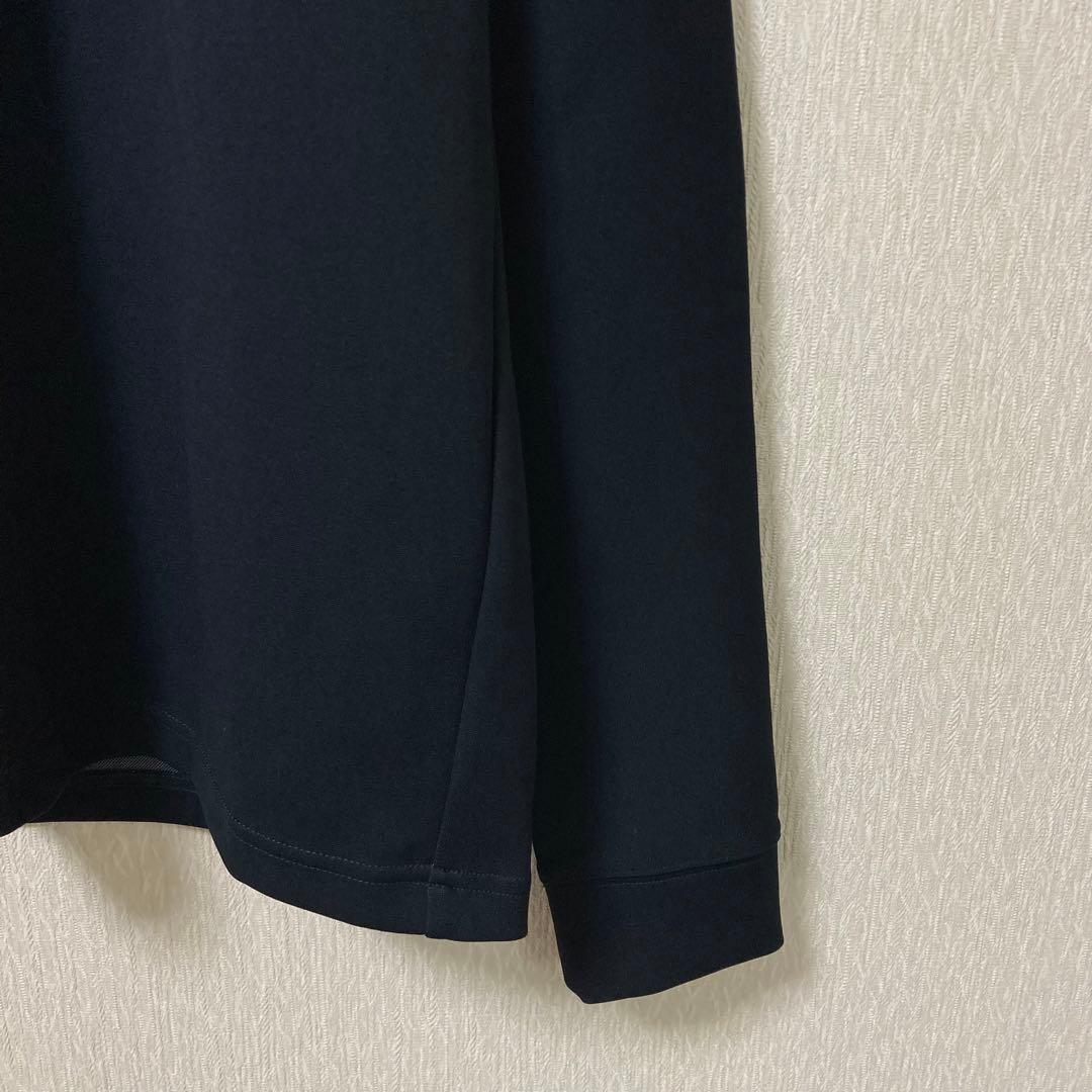 【美品】PGG パーリーゲイツ モックネック 長袖シャツ ロゴ ブラック 4