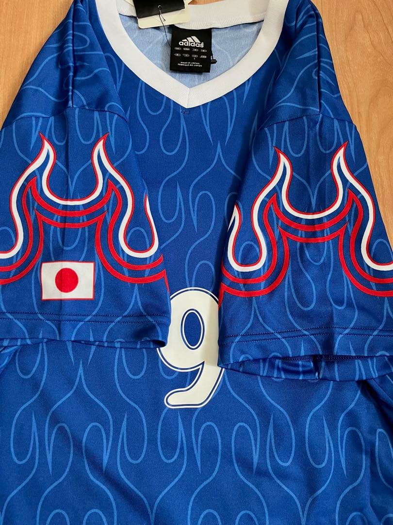 アディダス サッカー 日本代表 フランスW杯 炎 復刻 ユニフォーム ゴン中山