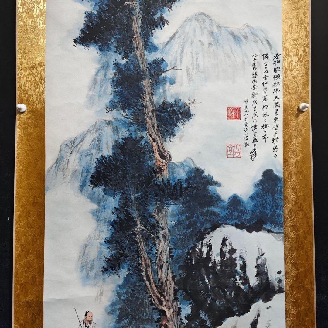 刘奎龄 百鸟之王 中国画 掛け軸 水墨画 和室 玄関 茶室 壁掛け 美術品