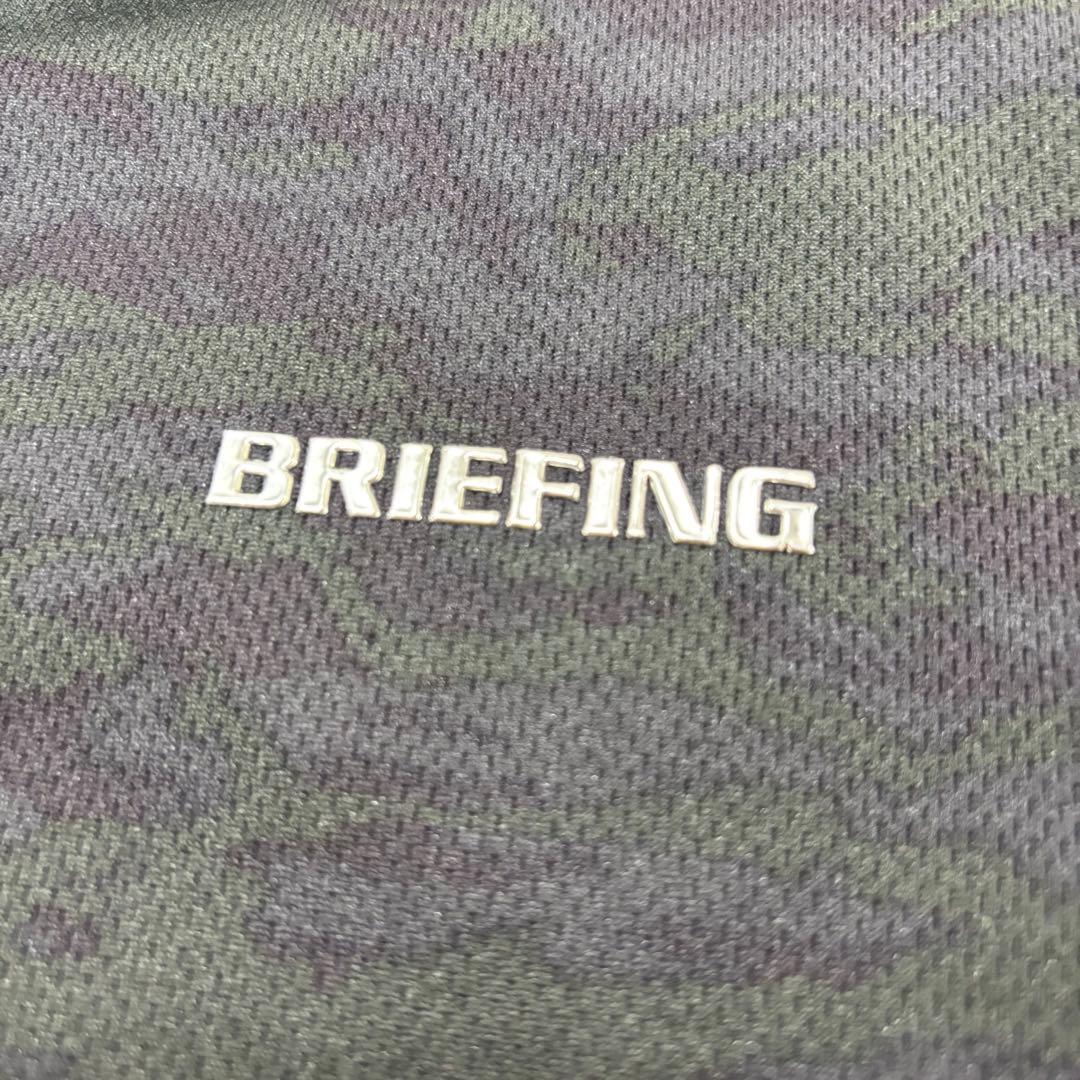 【美品】BRIEFING ブリーフィング 半袖ポロシャツ シャドーカモ 黒 XL