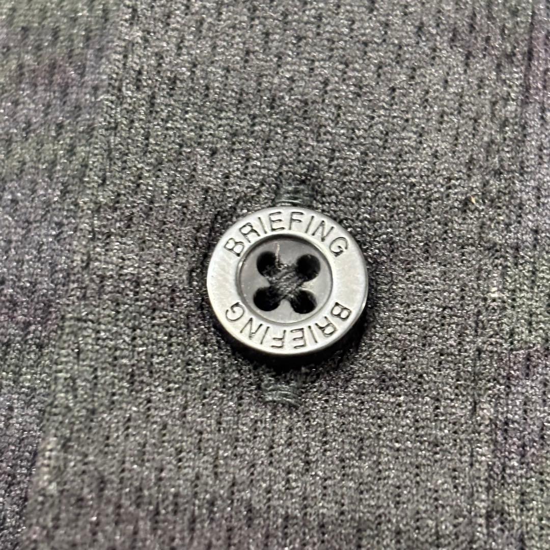 【美品】BRIEFING ブリーフィング 半袖ポロシャツ シャドーカモ 黒 XL