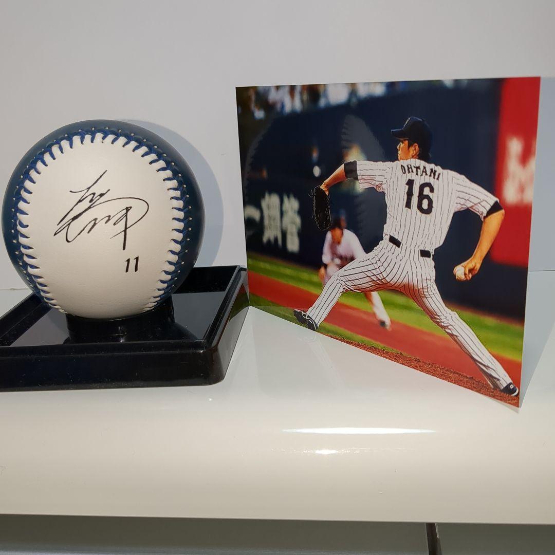 大谷翔平プリントサインボール.写真L判