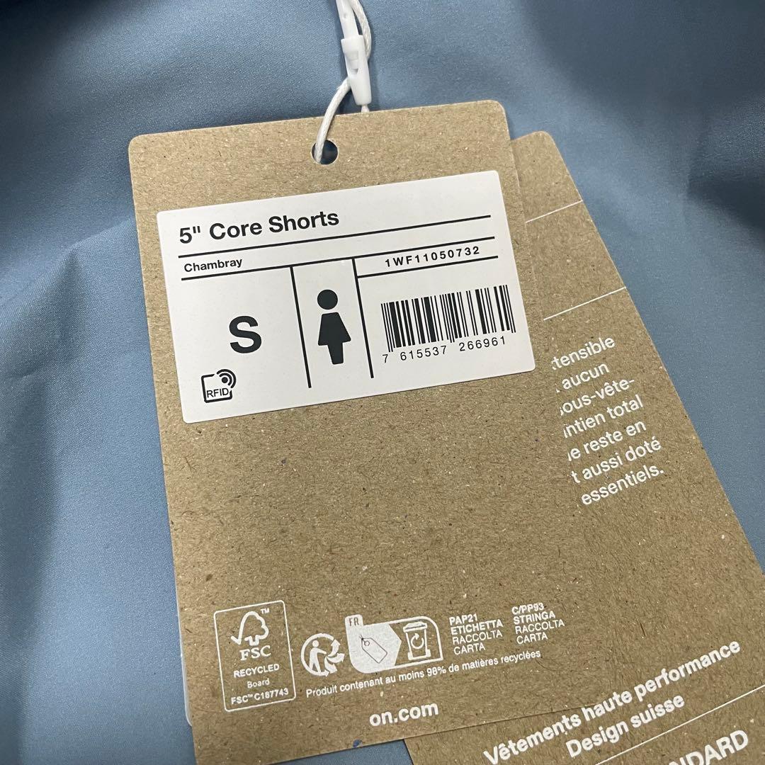 新品　ON 5\" running shorts Sレディース　ランニングパンツ