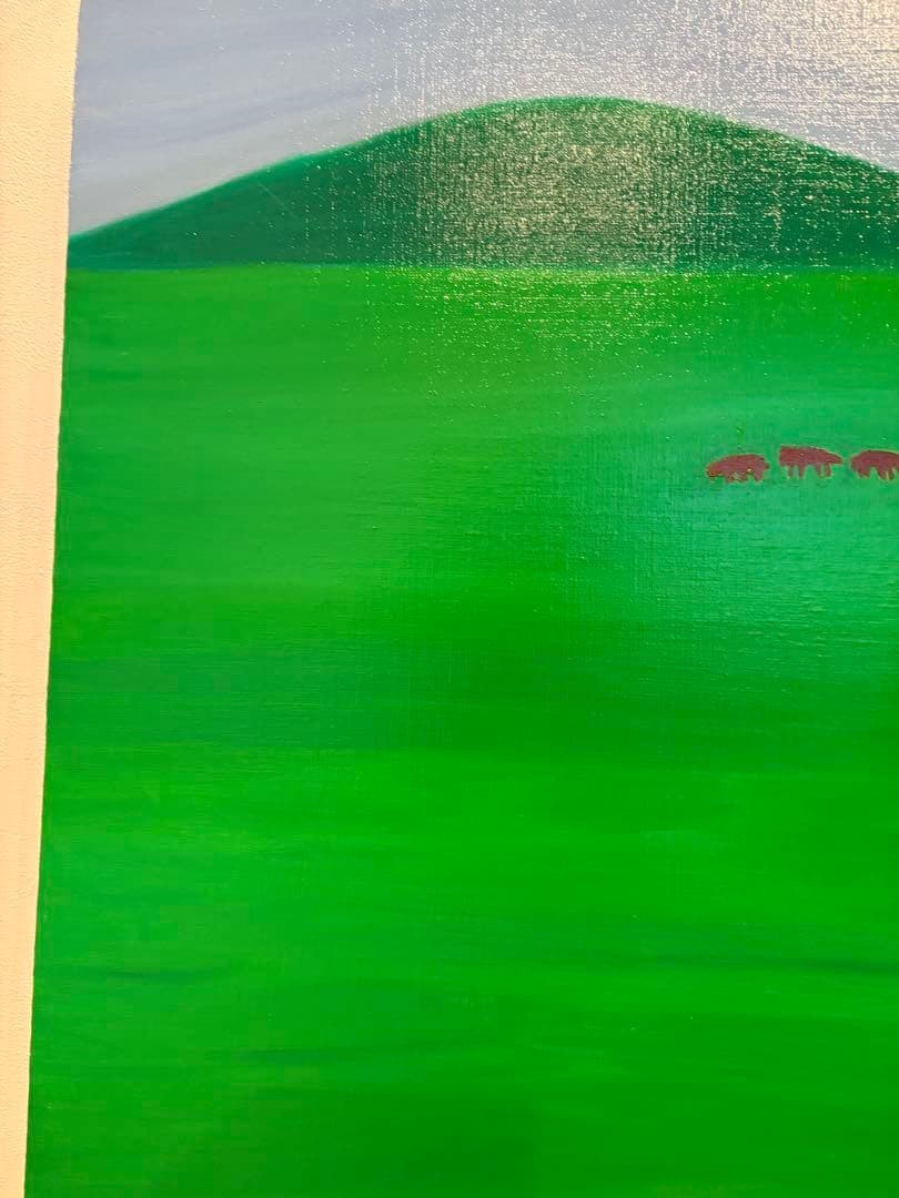 油彩画　釣りをする人たち　F30キャンバス