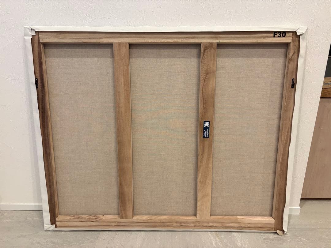 油彩画　釣りをする人たち　F30キャンバス