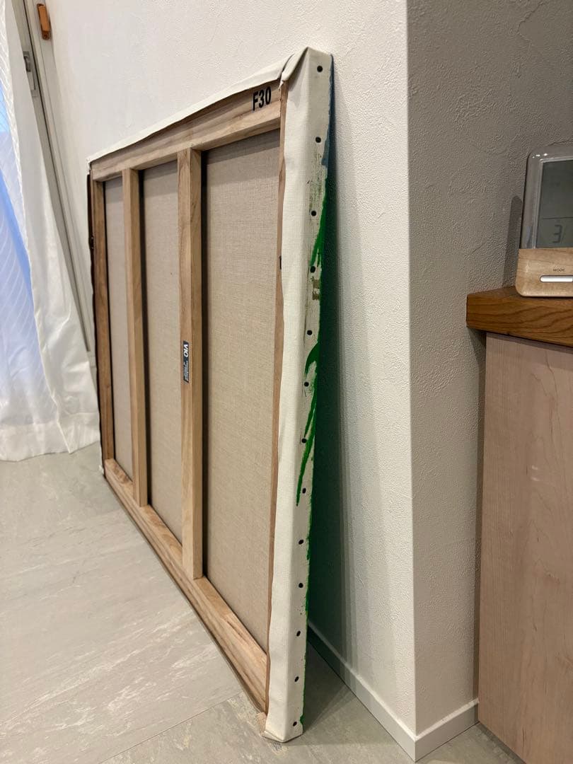 油彩画　釣りをする人たち　F30キャンバス