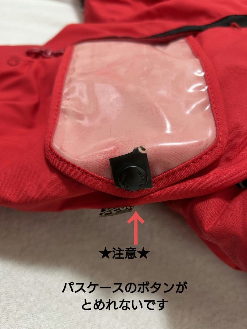 DESCENTE スキーウェアセット 赤 黒