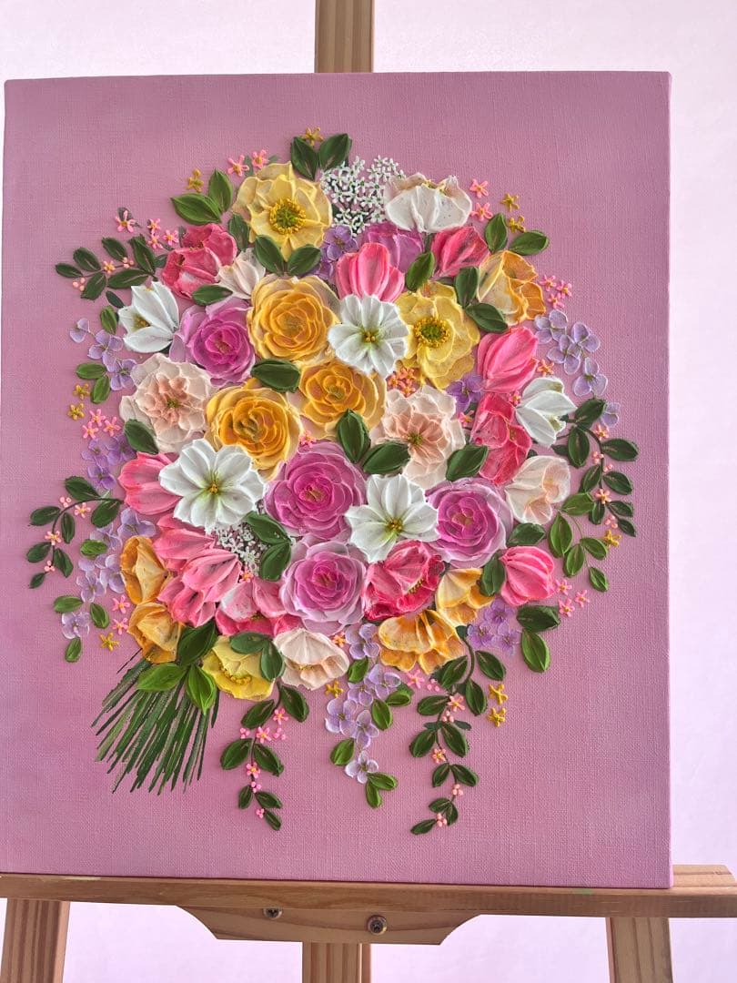 花束 花束の絵 ブーケ 花の絵 花 ブライダル パネルアート 壁掛けアート