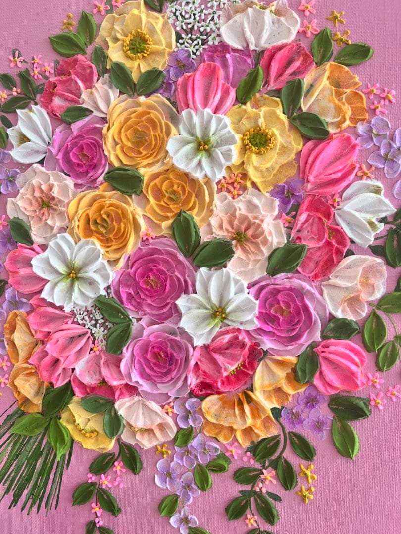 花束 花束の絵 ブーケ 花の絵 花 ブライダル パネルアート 壁掛けアート