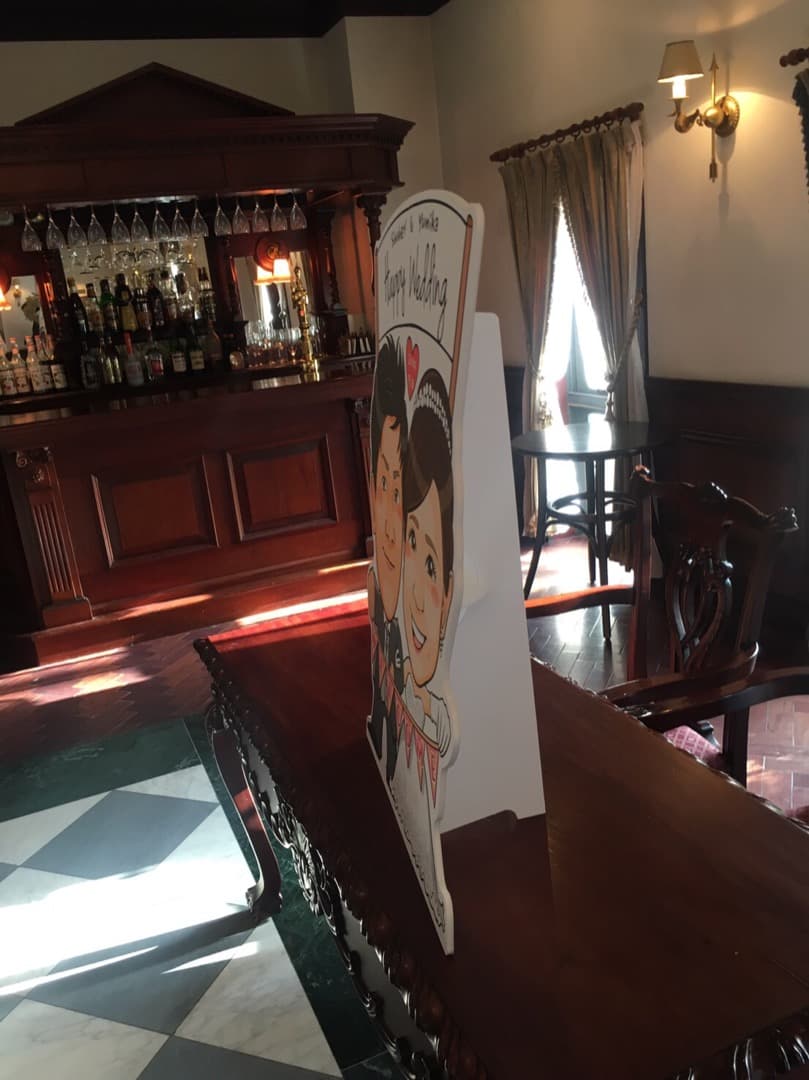 似顔絵　看板　結婚式　2次会　開店祝い　パーティー
