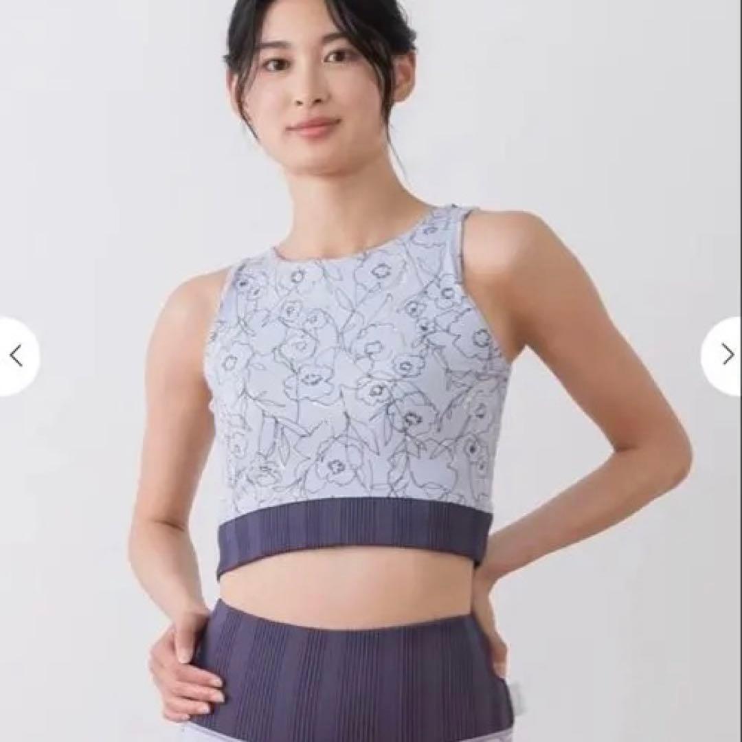 【SUKALA】新品未使用　ドローイングフラワーショートタンクトップ　Mサイズ
