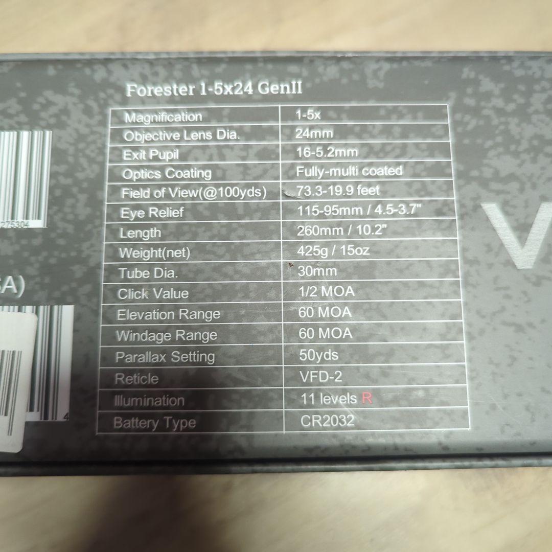トイガン VECTOR OPTICS FORESTER 1-5X24 GII