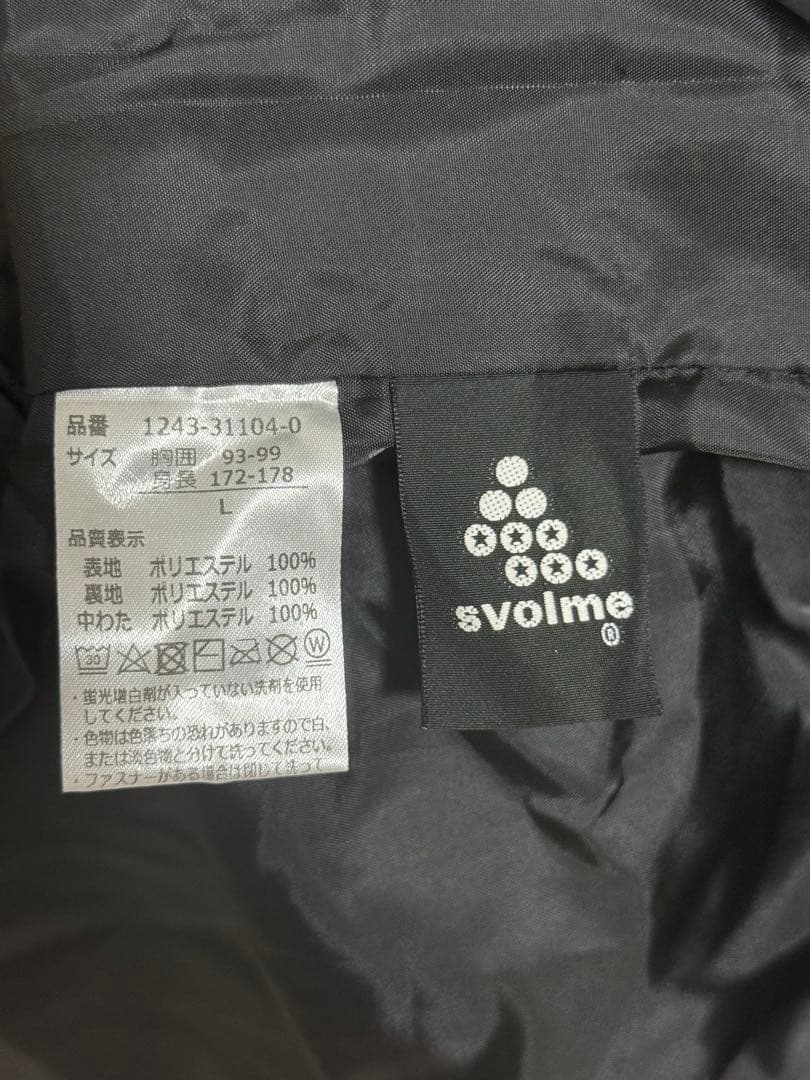 SVOLME フード付きベンチコート ブラック