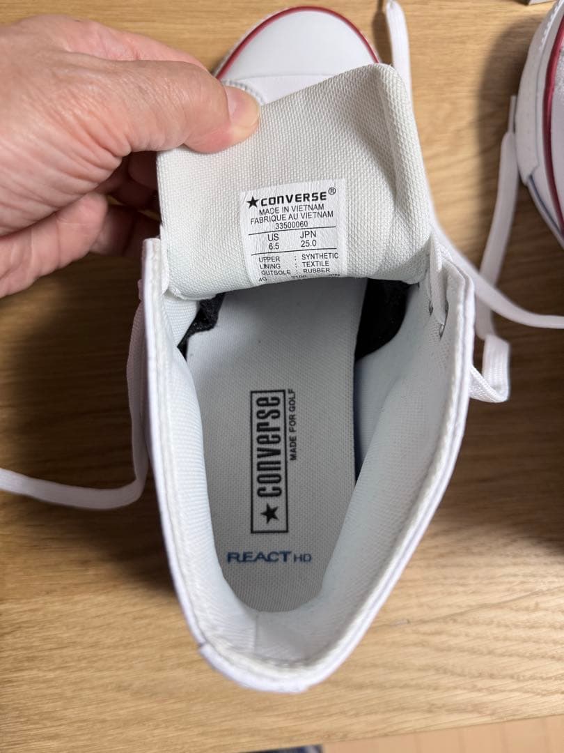 CONVERSE ALL STAR ゴルフシューズHI ホワイト 6.5 USA