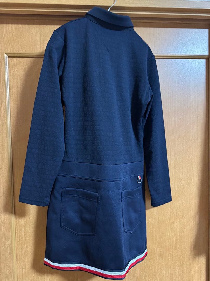   ゴルフ ポロワンピース M ネイビー