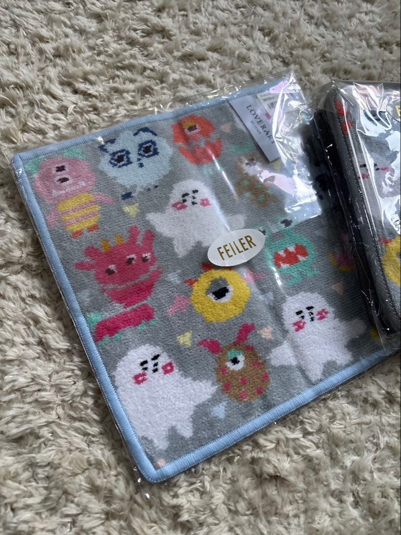 最終お値下げ　FEILER シナぷしゅ　リトルモンスター　ハンカチ&マルチケース