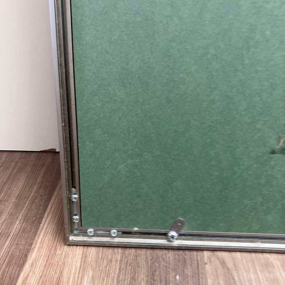 昭和レトロ ちぎり絵 風景画 森 樹木 額装 落款入り 原画 和紙 アート