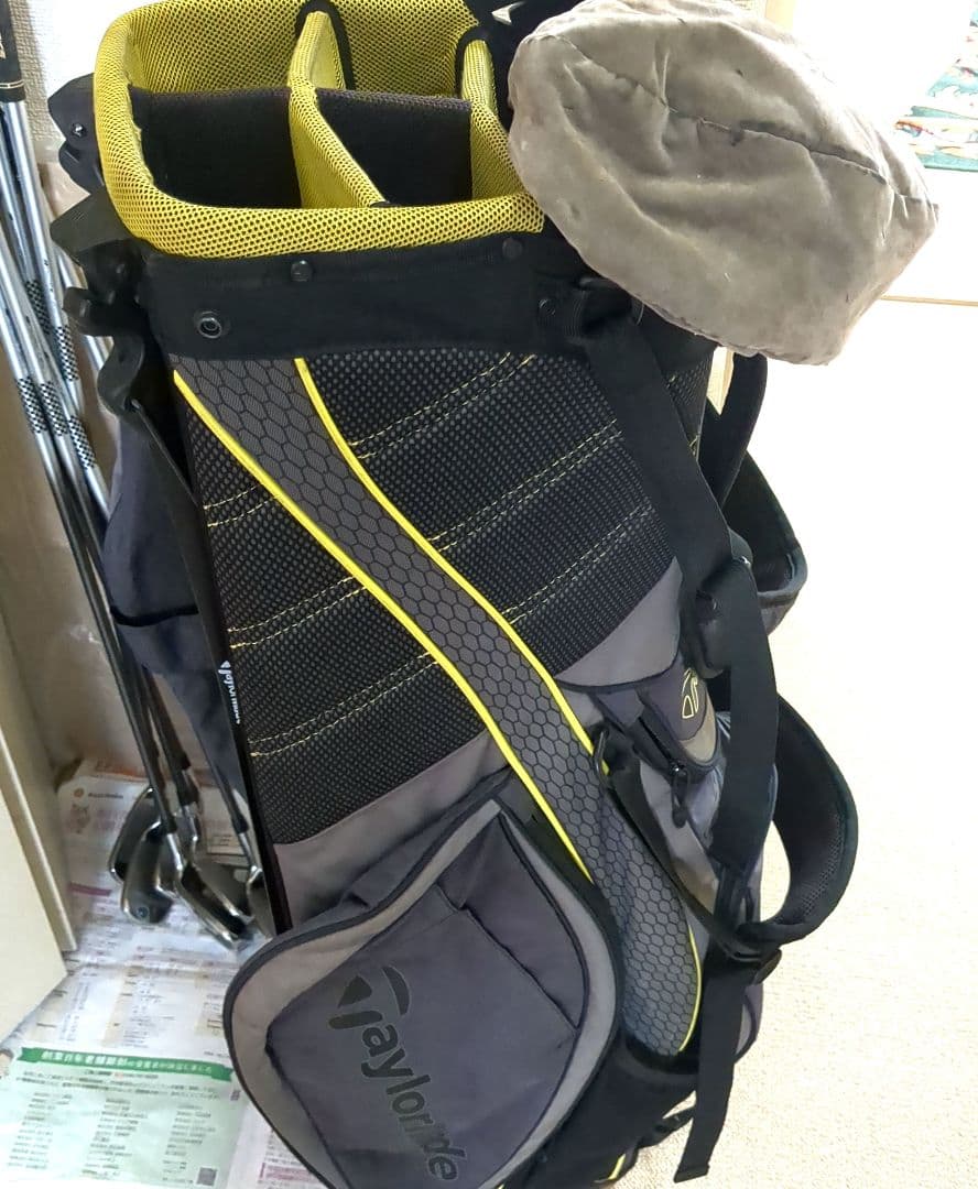 人気TaylorMade スタンドゴルフバッグ グレー/イエロー