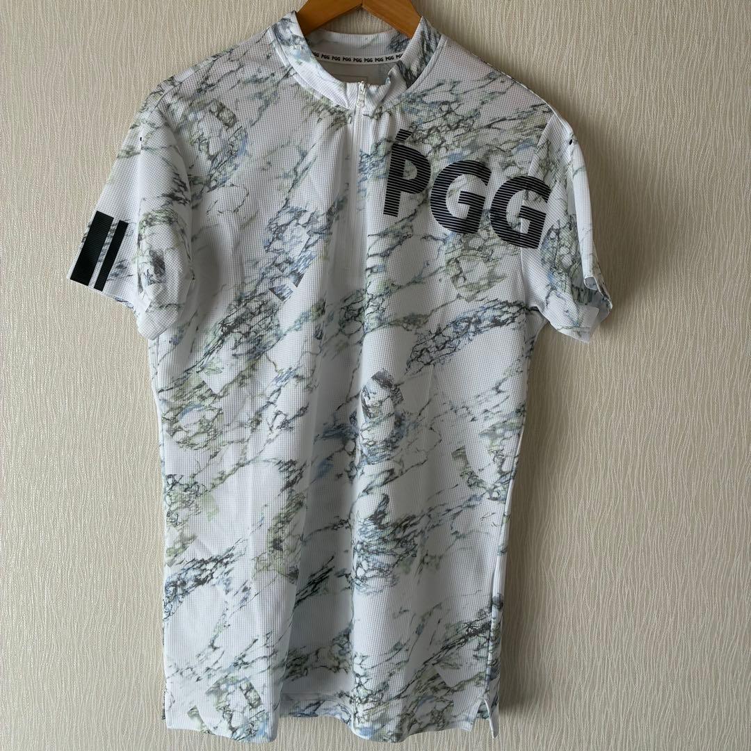 PEALY GATES 人気PGG×大理石デザイン 半袖ポロシャツ サイズ6