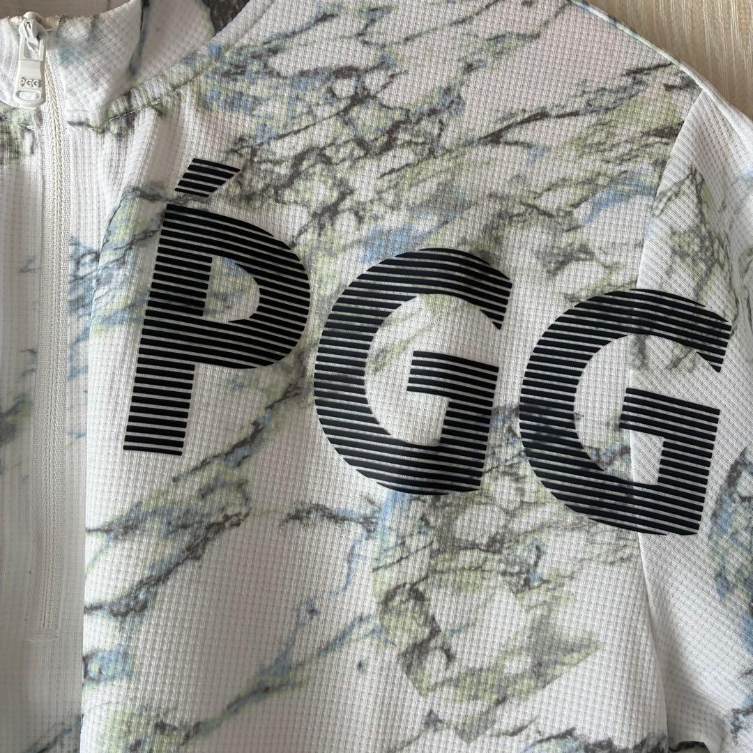 PEALY GATES 人気PGG×大理石デザイン 半袖ポロシャツ サイズ6