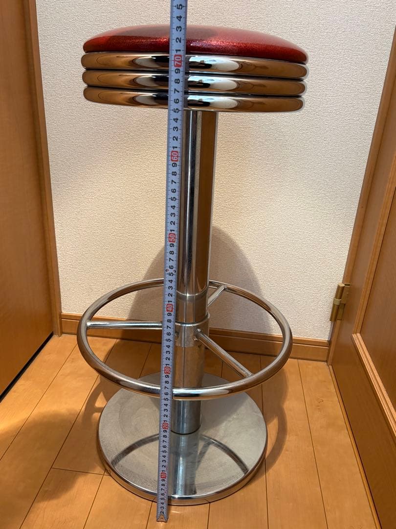 バーガーキング、赤いバーチェア、回転式、2000年代初頭　11.6kg
