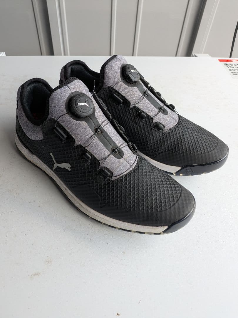 Puma ゴルフシューズ ブラック/グレー30cm