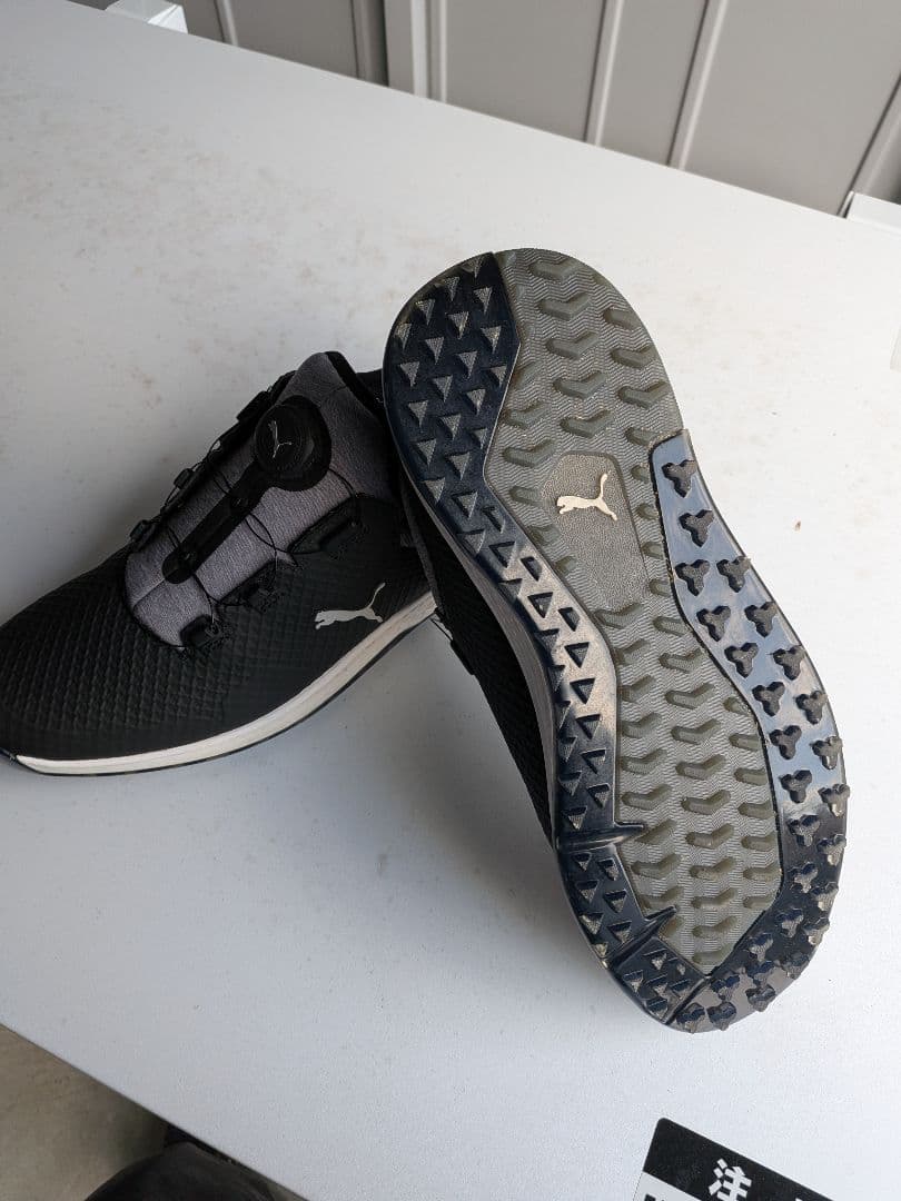 Puma ゴルフシューズ ブラック/グレー30cm