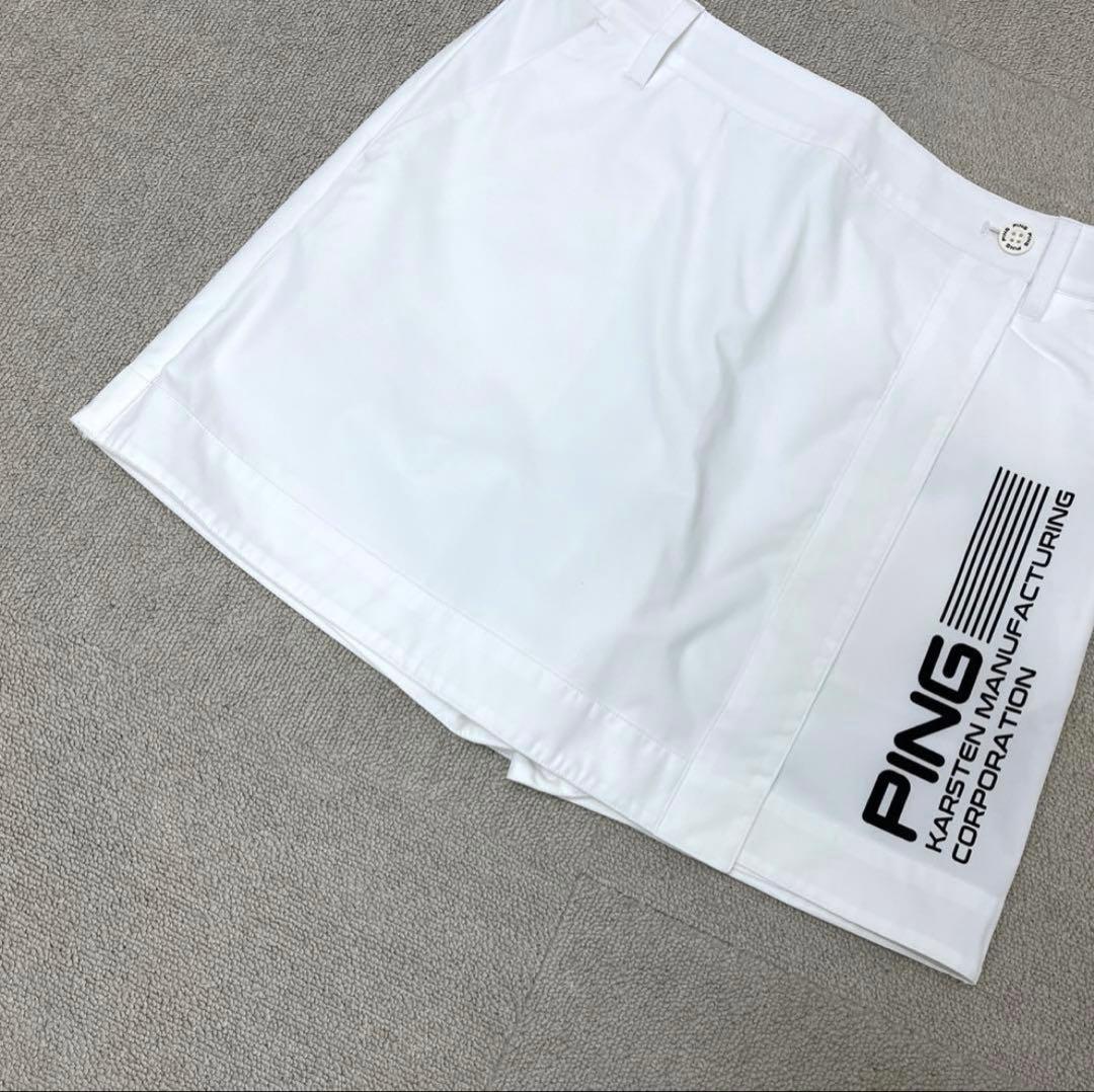 ★中古品★ PING スカート　ホワイト　Mサイズ　ストレッチ　撥水
