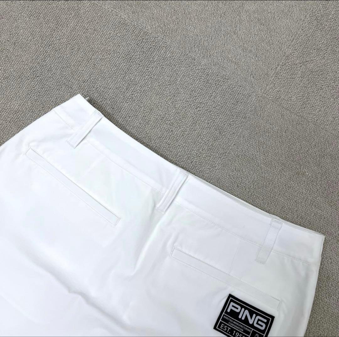 ★中古品★ PING スカート　ホワイト　Mサイズ　ストレッチ　撥水
